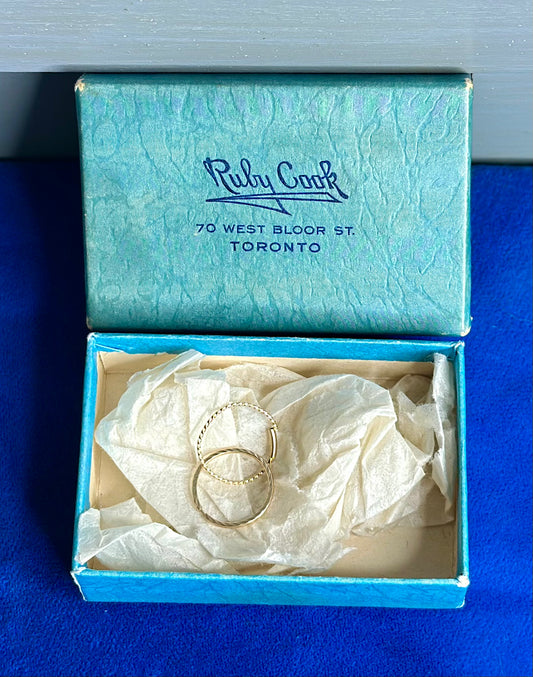 Antique 10kt Gold Hoop Earrings