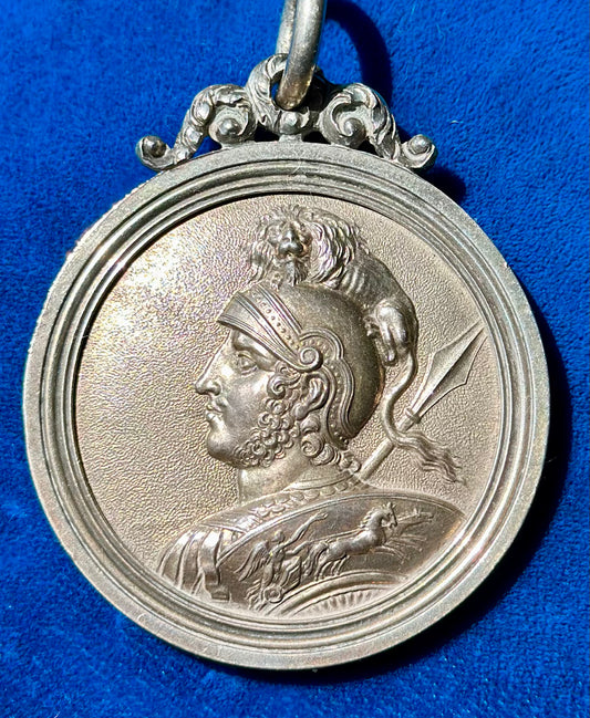 Antique Sterling Silver Fencing Medal - 1839